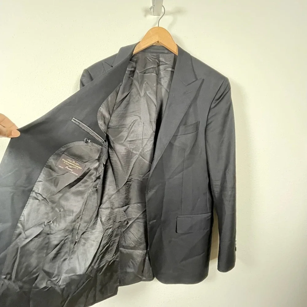 SuitSupply Blazer Mens 42R Black 3-Button Wool Sport Coat Business Classic‎